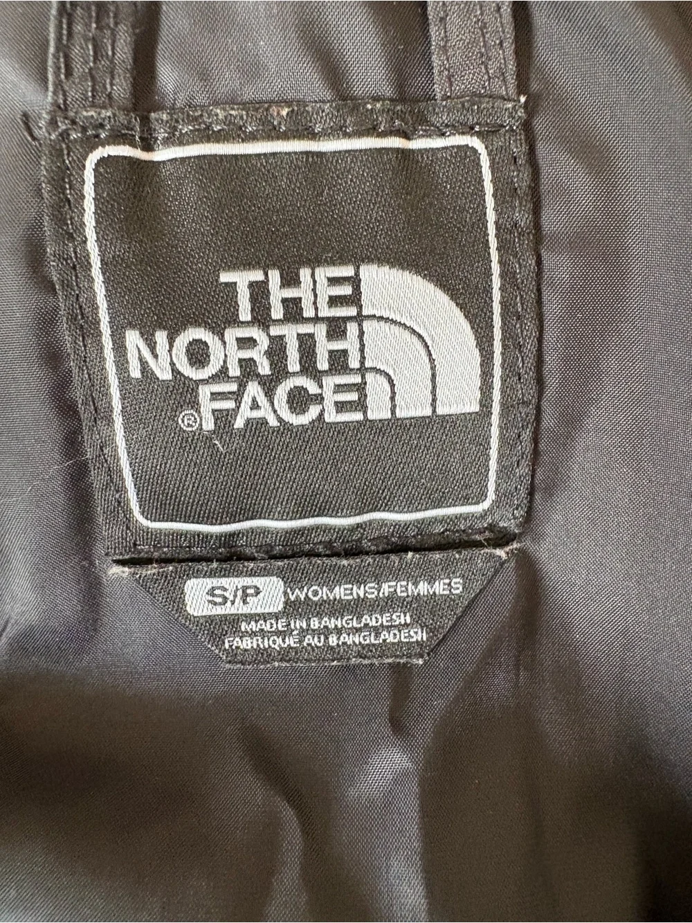 The North Face Logo Quilted Goose Down Full Zip Jacket Warm Womens‎ S Black 550